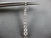 ESTATE LARGE 2CT DIAMOND 14KT WHITE GOLD GRADUATING JOURNEY BAR HANGING EARRINGS