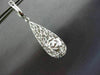 ANTIQUE 5.57CT DIAMOND 18KT WHITE GOLD 3 DIMENSIONAL FILIGREE HANGING EARRINGS