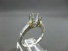 ESTATE WIDE .68CT DIAMOND 14KT TWO TONE SEMI MOUNT ROUND ENGAGEMENT RING #22403