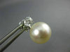 LARGE .55CT DIAMOND & AAA SOUTH SEA PEARL 14KT WHITE GOLD CLASSIC STUD EARRINGS