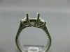 ESTATE .57CT DIAMOND 14K WHITE GOLD 3D FILIGREE SEMI MOUNT ENGAGEMENT RING #1572
