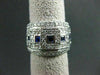ESTATE LARGE 2.94CT DIAMOND & AAA SAPPHIRE 14KT WHITE GOLD RING SIMPLY STUNNING