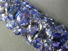 ESTATE MASSIVE 82.92CT TANZANITE 18KT WHITE GOLD 3D MULTI SHAPE TENNIS BRACELET