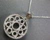ESTATE LARGE 6.40CT DIAMOND 14KT WHITE GOLD 3D MULTI CIRCULAR FLOWER FUN PENDANT