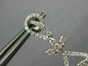 ESTATE LARGE 1.63CT DIAMOND 18KT WHITE GOLD 3D TEAR DROP LEAF HANGING EARRINGS