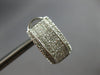 LARGE 1.52CT DIAMOND 14K WHITE GOLD 3D ROUND & PRINCESS CLIP ON HANGING EARRINGS