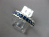 1.09CT DIAMOND & AAA SAPPHIRE 14KT WHITE GOLD 3D 3 ROW CLASSIC ANNIVERSARY RING