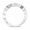 ESTATE .94CT DIAMOND & AAA EMERALD 14KT WHITE GOLD 3D CLASSIC PAISLEY FUN RING