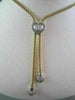 ESTATE HEART .40CT DIAMOND LARIAT DROP TWOTONE GOLD NECKLACE F VS ONE OF A KIND