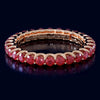 ESTATE 1.43CT AAA RUBY 14K ROSE GOLD CLASSIC SHARED PRONG ETERNITY FUN LOVE RING