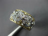 ESTATE WIDE .26CT DIAMOND 14KT 2 TONE GOLD 3D FLOWER FILIGREE ANNIVERSARY RING