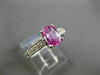 ANTIQUE 1.10CT DIAMOND & AAA PINK SAPPHIRE 14K WHITE GOLD ENGAGEMENT RING #15783