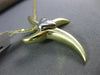 ESTATE .05CT DIAMOND 14K WHITE & YELLOW GOLD 3D HEART ETOILE CROSS PENDANT #2012