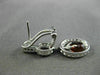 ESTATE 2.15CT DIAMOND & AAA GARNET 14KT WHITE GOLD OVAL HANGING DROP EARRINGS