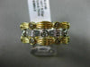 ESTATE WIDE .70CT DIAMOND 14KT TWO TONE GOLD MULTI ROW ETOILE SEMI ETERNITY RING