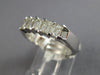 1CT DIAMOND 14KT WHITE GOLD CLASSIC EMERALD CUT 5 STONE WEDDING ANNIVERSARY RING