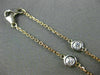 ESTATE 1.10CT DIAMOND 14KT WHITE & ROSE GOLD BY THE YARD NECKLACE 18" LONG 21743