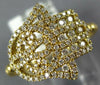 ESTATE .30CT DIAMOND 18KT YELLOW GOLD 3D CLASSIC HAMSA CHAMSA LUCKY RING