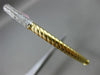 ESTATE .82CT DIAMOND 14K WHITE & YELLOW GOLD 3D PAVE ROPE DESIGN BANGLE BRACELET