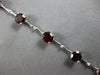 9.14CT DIAMOND & AAA GARNET 14KT WHITE GOLD 3D ROUND BY THE YARD TENNIS BRACELET