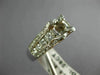 ESTATE WIDE .80CT DIAMOND 14KT WHITE GOLD 3D SEMI MOUNT ENGAGEMENT RING #17694