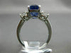 ESTATE LARGE 1.90CT DIAMOND & AAA SAPPHIRE 18KT WHITE GOLD ROUND ENGAGEMENT RING