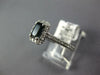 1.21CT DIAMOND & AAA SAPPHIRE 14K WHITE GOLD 3D EMERALD CUT HALO ENGAGEMENT RING