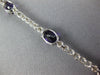 7.04CT DIAMOND & AAA AMETHYST 14KT WHITE GOLD 3D OVAL & ROUND TENNIS BRACELET