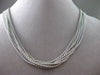 ESTATE 14KT WHITE & YELLOW GOLD MULTI STRANDED NECKLACE WITH LOBSTER LOCK #775