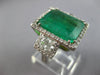 EXTRA LARGE 12.27CT DIAMOND & AAA EMERALD 18KT WHITE GOLD CUSHION & ROUND RING