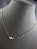 ESTATE .11CT DIAMOND 14KT WHITE GOLD 3D PAVE TRIANGULAR BY THE YARD FUN NECKLACE