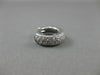 ESTATE WIDE .64CT DIAMOND PAVE 2 ROW 14KT WHITE GOLD HUGGIE EARRINGS FVS #20286