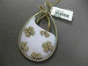 ANTIQUE LARGE 24CT DIAMOND & AGATE 18KT YELLOW GOLD FLORAL FLOATING DROP PENDANT