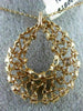 ESTATE LARGE 3.05CT DIAMOND 14KT ROSE GOLD 3D TEAR DROP WAVE MOON LOVE PENDANT