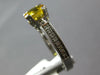 1.55CT DIAMOND & AAA YELLOW SAPPHIRE 18K WHITE GOLD OVAL & ROUND ENGAGEMENT RING