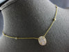 LARGE .72CT DIAMOND 18KT YELLOW GOLD ROUND HALO BY THE YARD OVAL LOVE NECKLACE