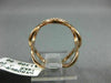 ESTATE WIDE .14CT DIAMOND 14KT ROSE GOLD 3D MULTI CIRCLE INFINITY OPEN LOVE RING