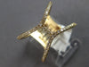 ESTATE WIDE .33CT DIAMOND 14KT YELLOW GOLD CLASSIC DOUBLE V SHAPE BAR FUN RING