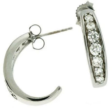 .81CT DIAMOND 14KT WHITE GOLD GRADUATING CHANNEL PRONG UMBRELLA HANGING EARRINGS