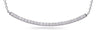 ESTATE .25CT DIAMOND 14KT WHITE GOLD 3D CLASSIC ROUND BAR LOVE NECKLACE