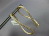 LARGE 2.15CT DIAMOND 18KT YELLOW GOLD 3D INSIDE OUT SWIRL HOOP HANGING EARRINGS