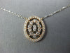 ESTATE .41CT DIAMOND 14KT WHITE AND ROSE GOLD 3D OVAL BY THE YARD LOVE PENDANT
