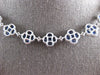 LARGE 22.02CT DIAMOND & AAA SAPPHIRE 18KT WHITE GOLD 4 LEAF CLOVER LOVE NECKLACE