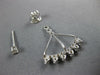 ESTATE .94CT DIAMOND 18KT WHITE GOLD CLASSIC CROWN JACKET HANGING EARRING SET