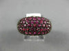 ESTATE LARGE 5.50CT AAA RUBY 14K YELLOW & BLACK GOLD DOME SHAPE ANNIVERSARY RING