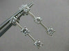 ESTATE .88CTW DIAMOND 14K WHITE GOLD HANGING PAST PRESENT FUTURE EARRINGS #14438