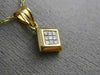 ESTATE .20CT PRINCESS DIAMOND 14KT YELLOW GOLD 3D SQUARE INVISIBLE PENDANT 25930