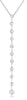 .34CT DIAMOND 14K WHITE GOLD 3D ROUND BEZEL BY THE YARD 11 STONE LARIAT NECKLACE