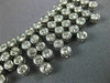 ANTIQUE LARGE 5.98CT DIAMOND 14KT WHITE GOLD BEZEL MULTI STRAND NECKLACE #17322