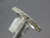 ESTATE .60CT DIAMOND 14KT WHITE GOLD 3D ROUND SEMI ETERNITY 2MM ANNIVERSARY RING